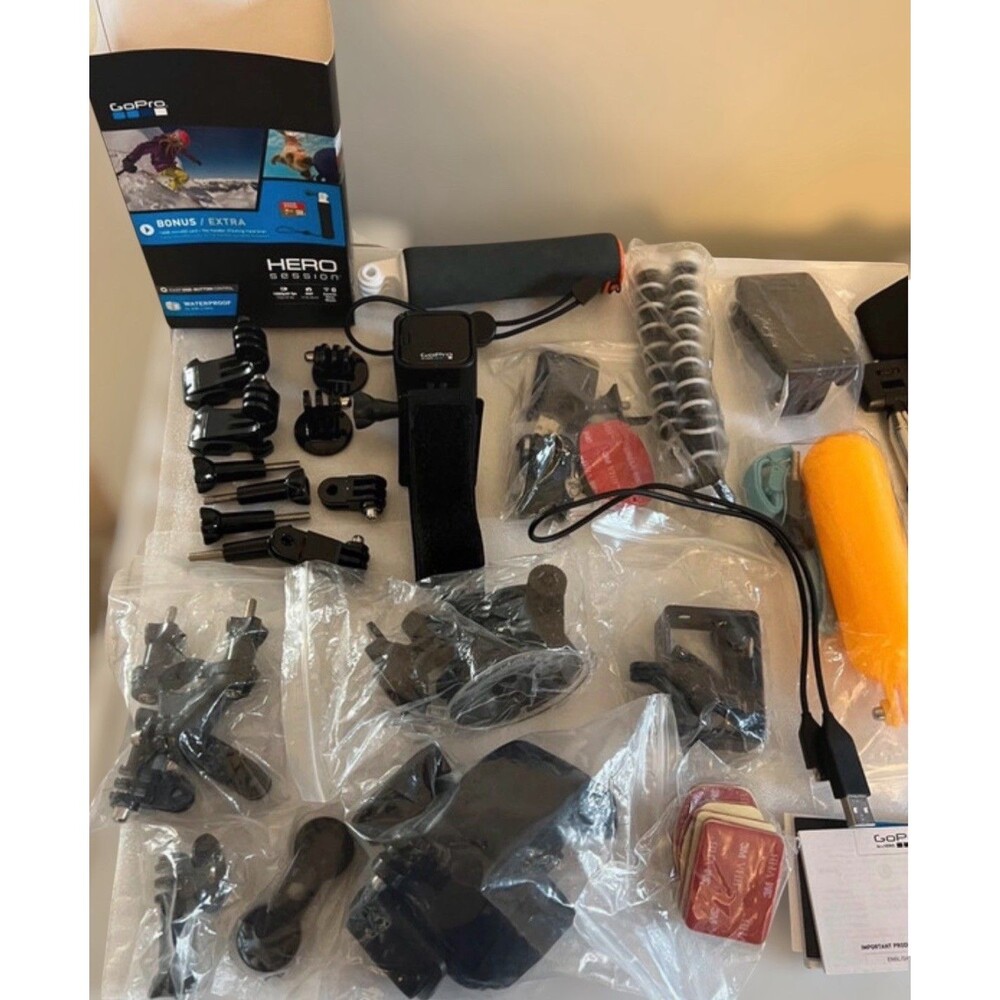 GoPro HERO Session Action Camera + Huge Accessory Bundle Box Mounts Lifelimit
